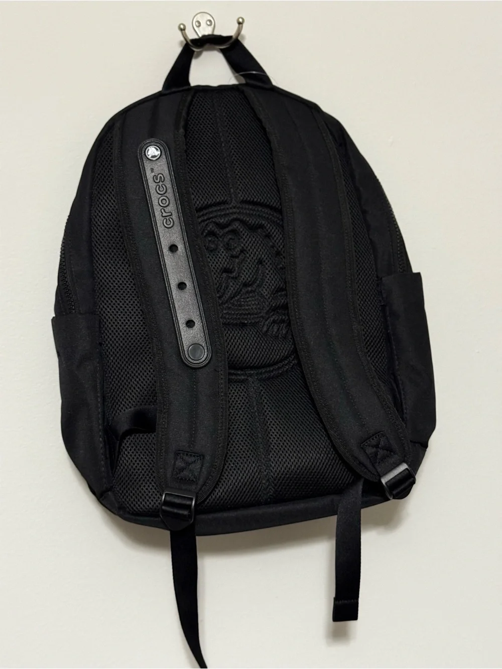 CROCS Black Men’s Backpack with Perforated Front Pocket
